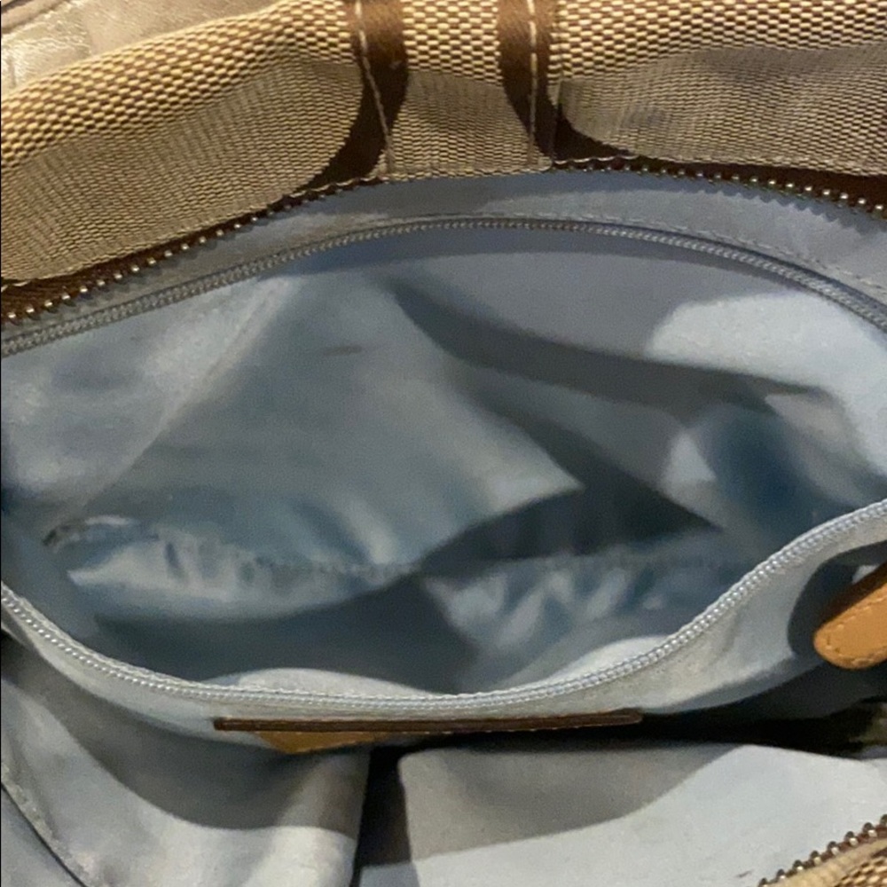 Coach Signature shoulder Handbag Brown Silver - Picture 13 of 16
